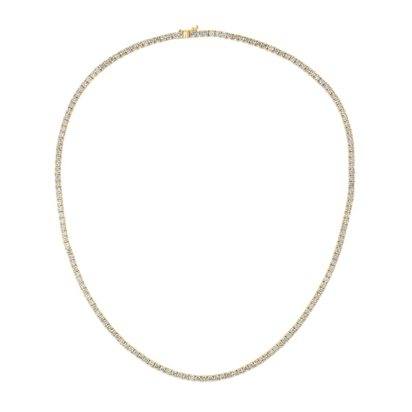 10.00ct Lab Diamond Tennis Necklace in 9K Yellow Gold G/VS